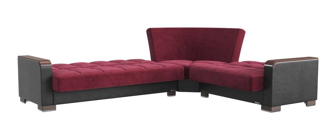 Armada X Microfiber/PU Convertible L-Shaped Sectional