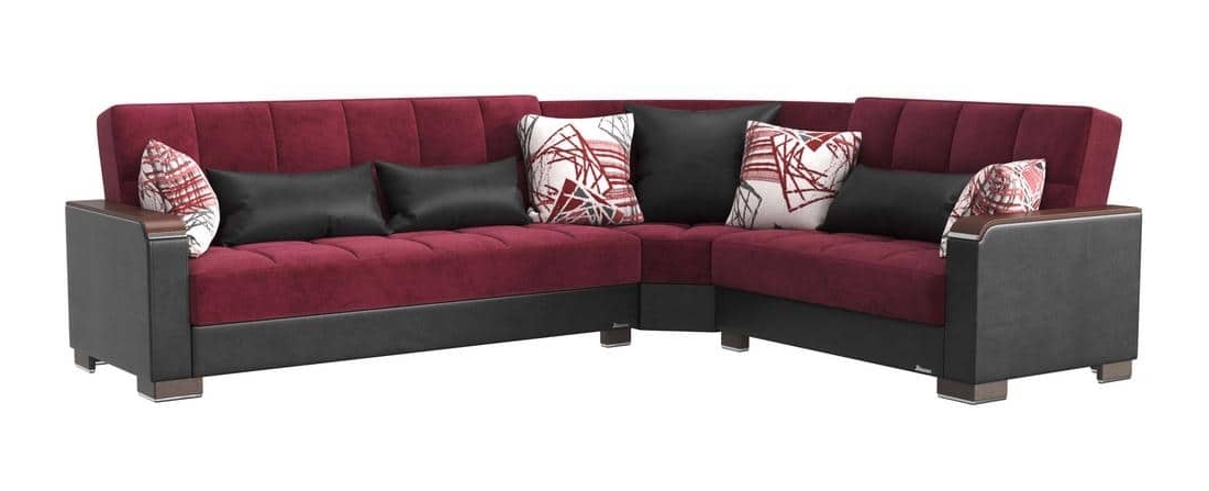 Armada X Fabric/PU Convertible L-Shaped Sectional