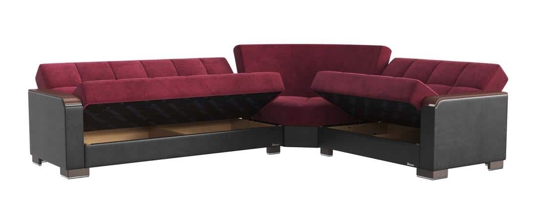 Armada X Microfiber/PU Convertible L-Shaped Sectional