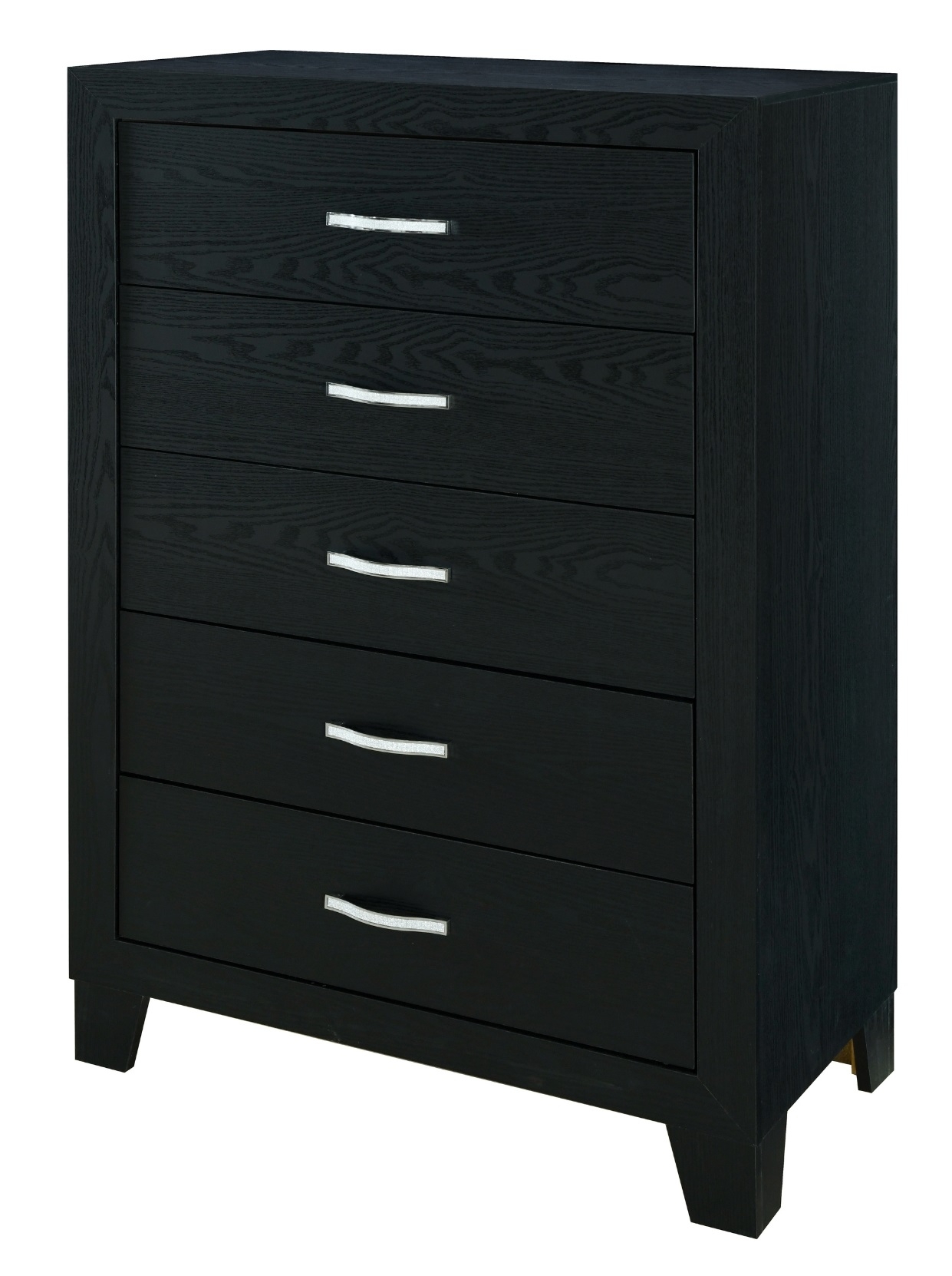 Reid Velvet/Wood Panel Bedroom Set w/LED Lighting