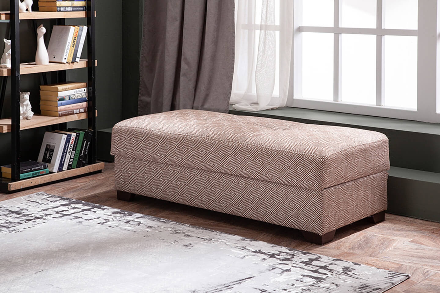 Tahoe Fabric Storage Ottoman