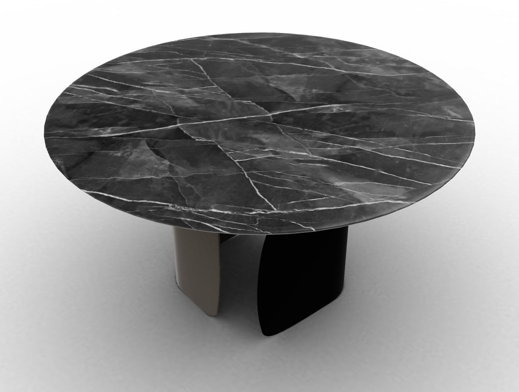 Twins Metal/Ceramic Round Dining Table