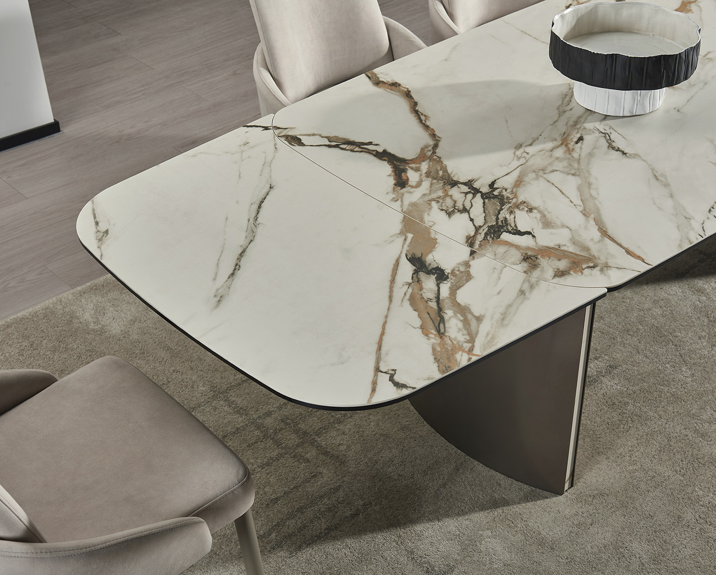 RH 888 Ceramic/Metal Extension Dining Table