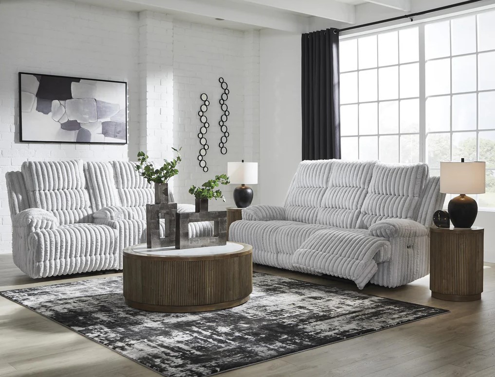 Rhines Falls Polyester Power Reclining Living Set
