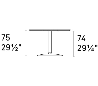 Balance W47.2-inch Ceramic/Metal Customizable Round Dining Table