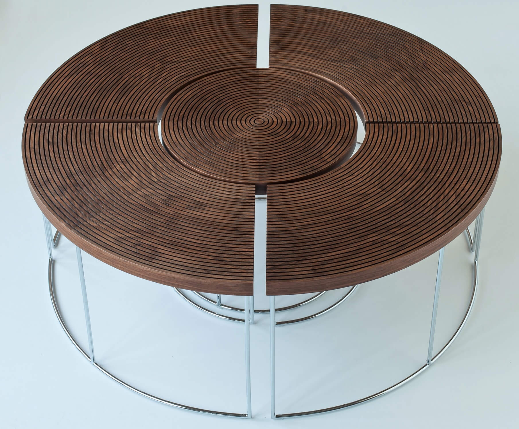Ripples Handmade Ridged Wood Coffee Table
