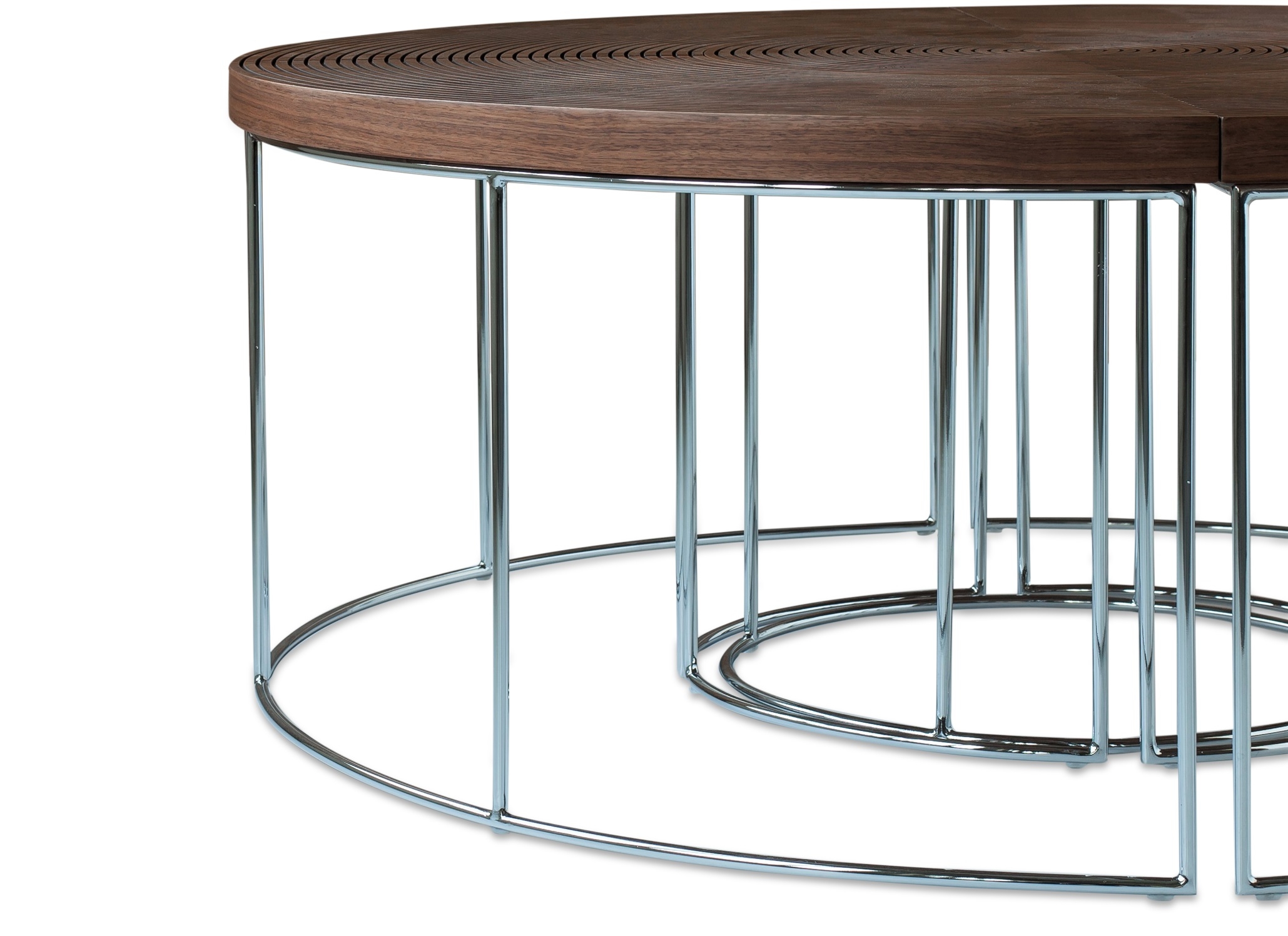 Ripples Handmade Ridged Wood Coffee Table