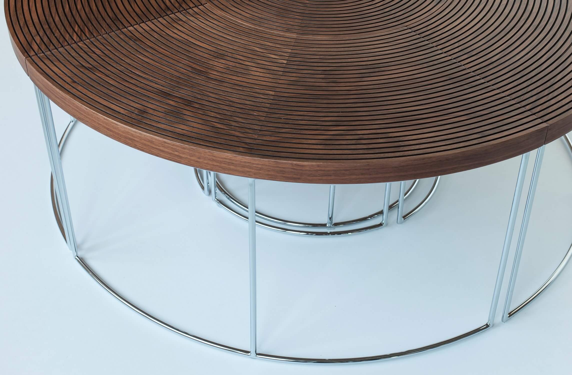 Ripples Handmade Ridged Wood Coffee Table