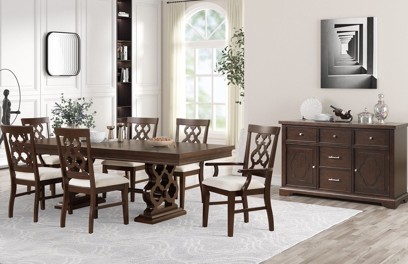 Rita Wood Veneer Extendable Table