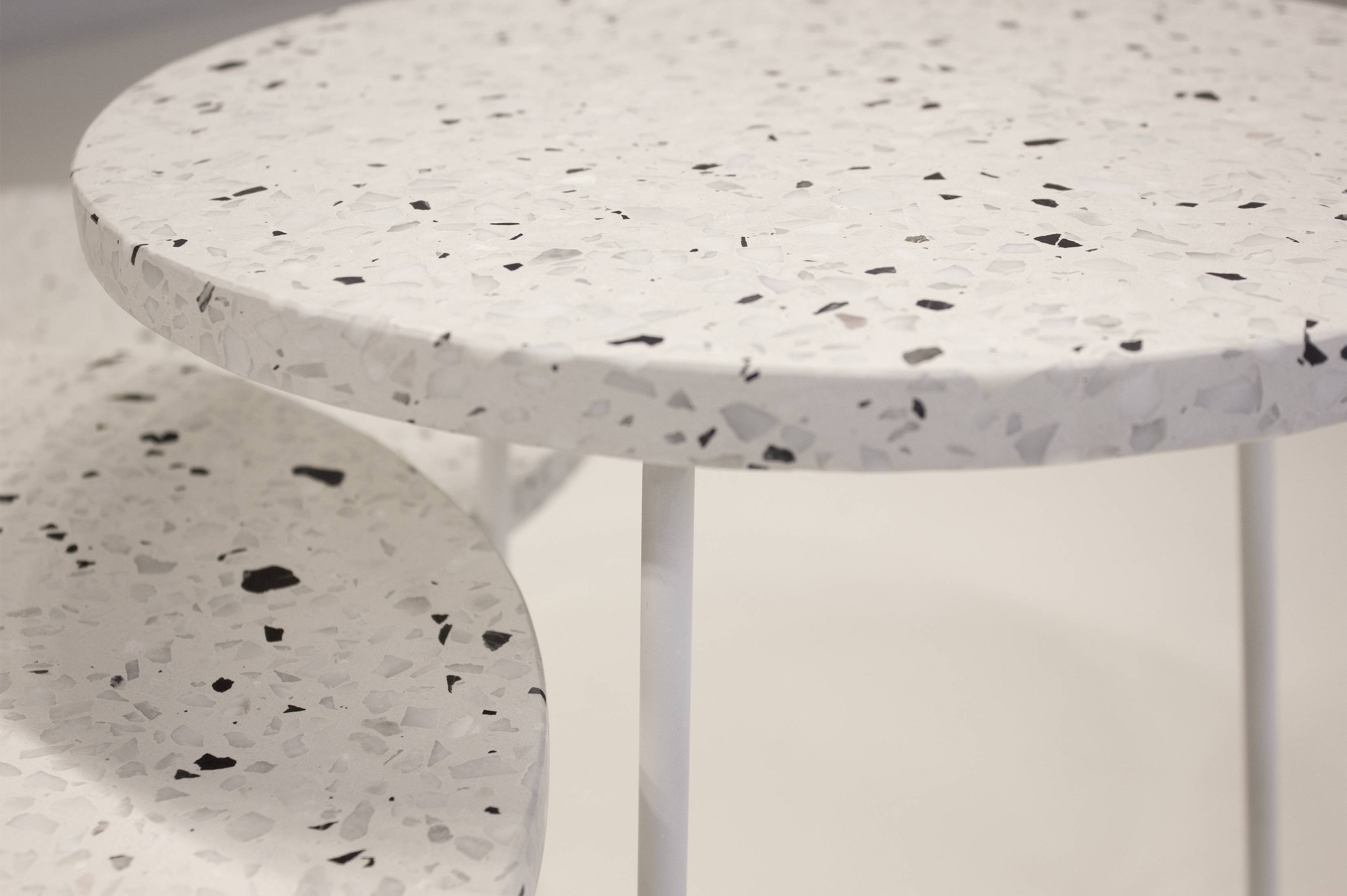 Rizzo Round Terrazzo Marble End Table, Medium
