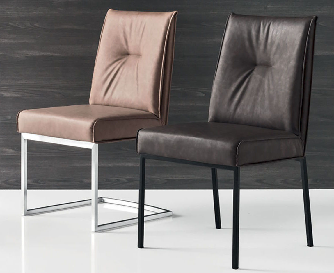 Romy Fabric/Metal Customizable Dining Chair