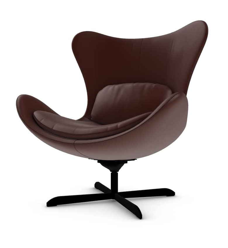 Lazy Metal/Leather Lounge Armchair