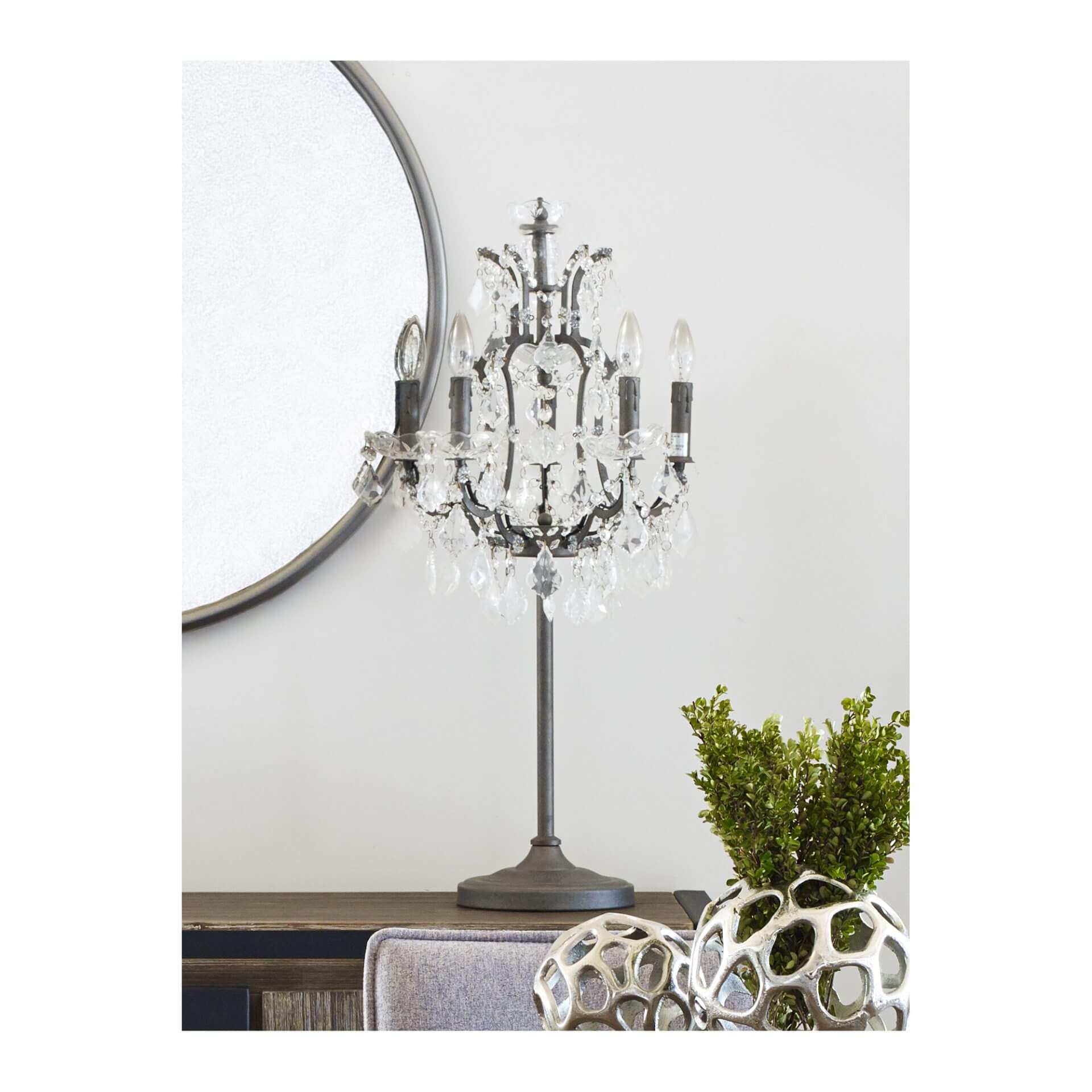 Luisa Iron/Glass Table Lamp by MOE'S