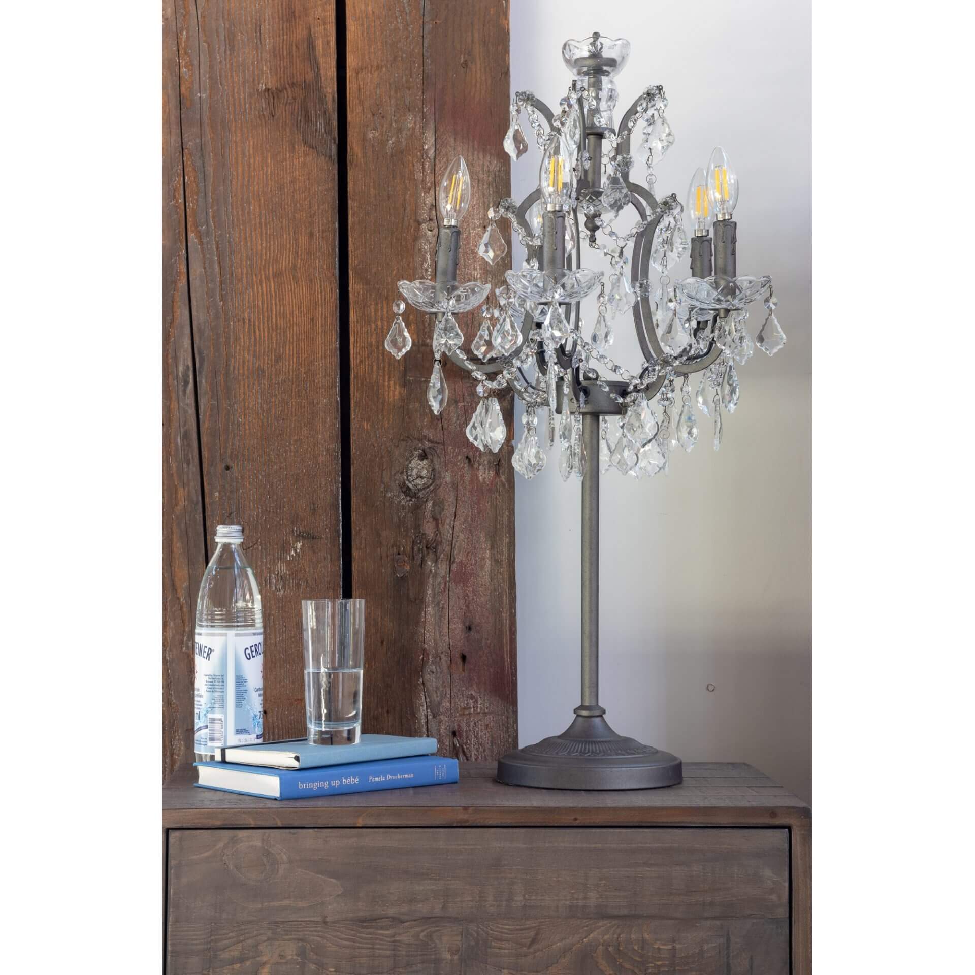 Luisa Iron/Glass Table Lamp by MOE'S