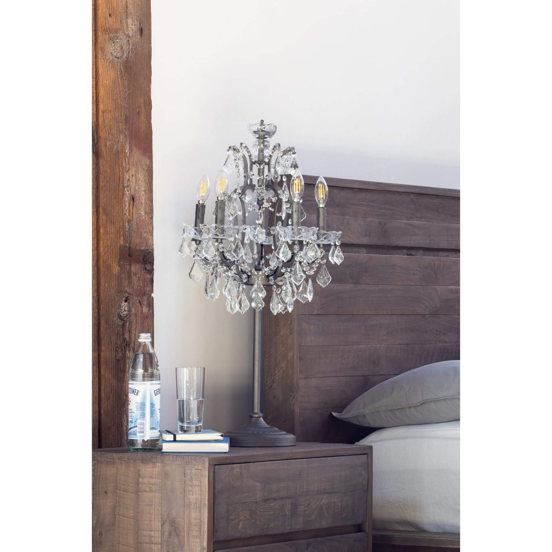 Luisa Iron/Glass Table Lamp by MOE'S