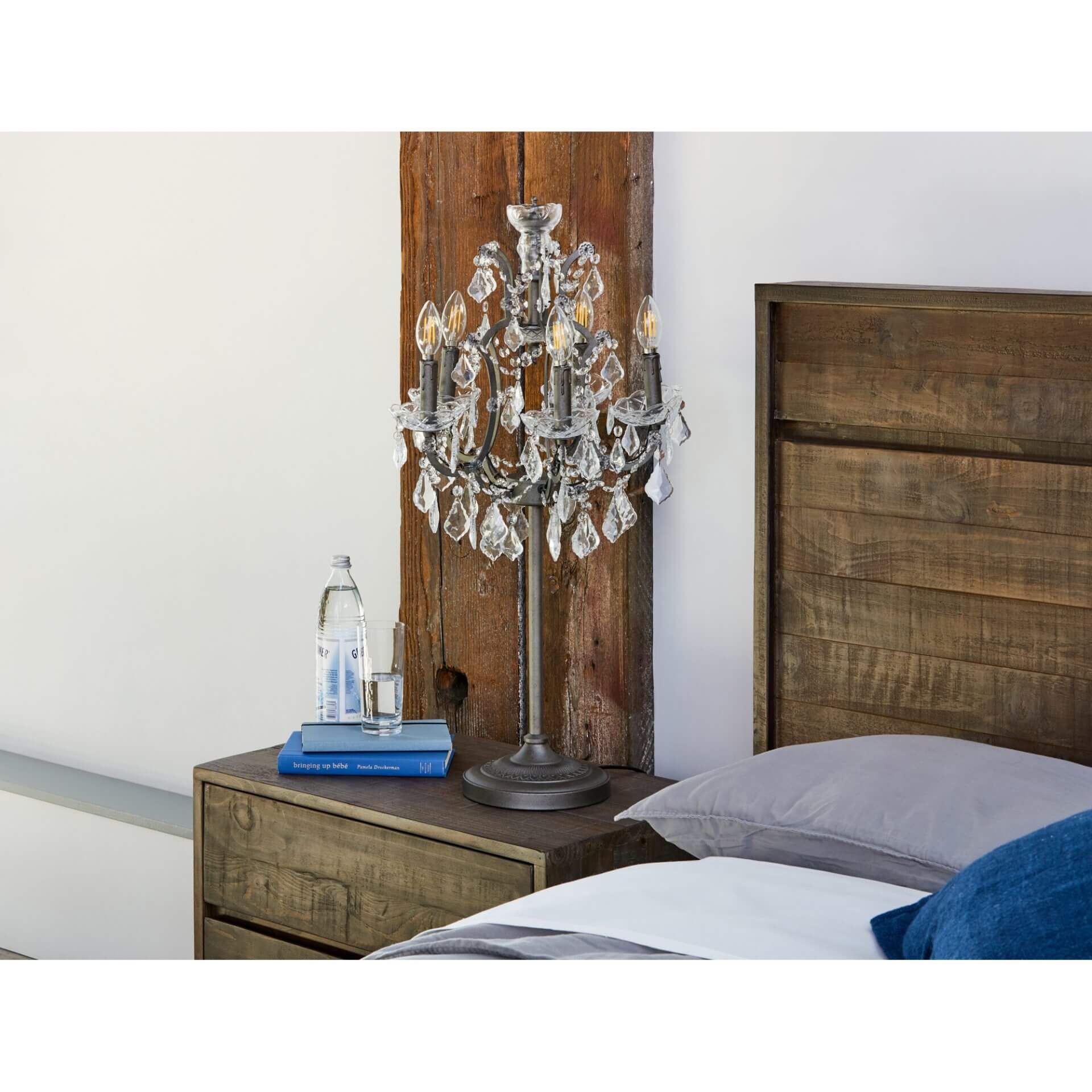 Luisa Iron/Glass Table Lamp by MOE'S