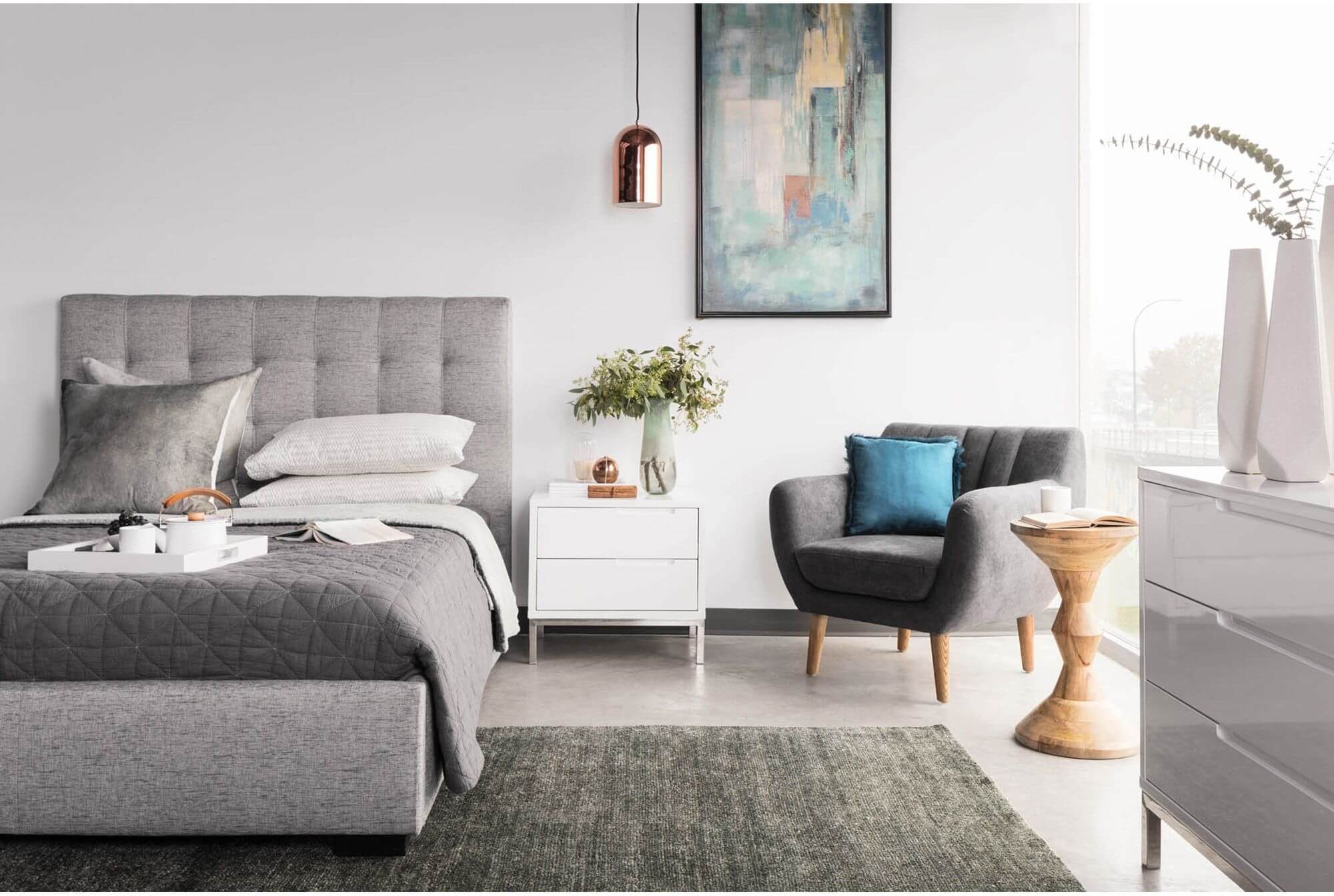 Belle Fabric Storage Bed