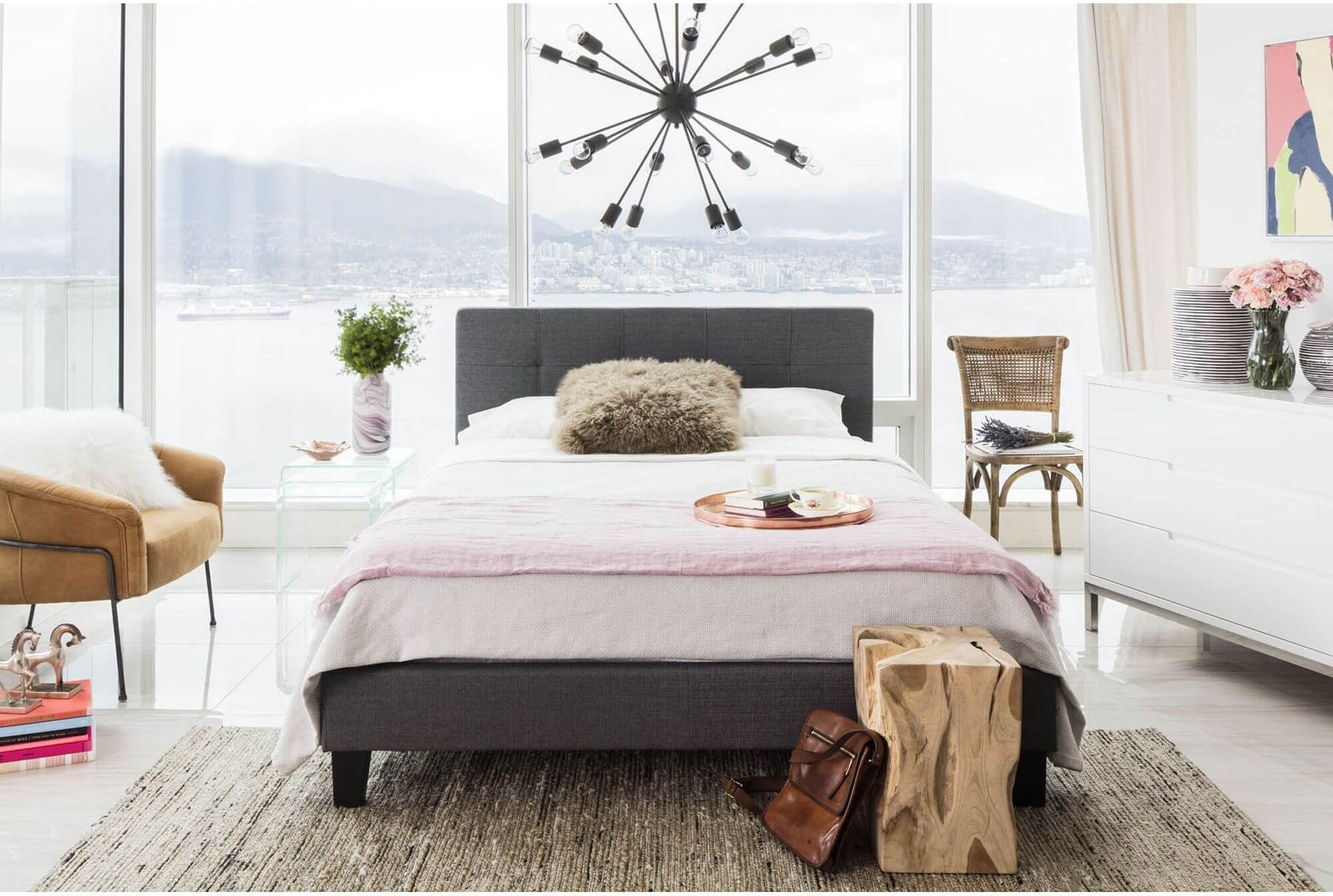 Eliza Queen Size Fabric Bed