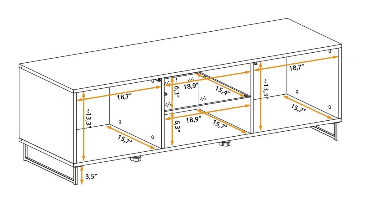 Ranch 59" TV Stand with LED