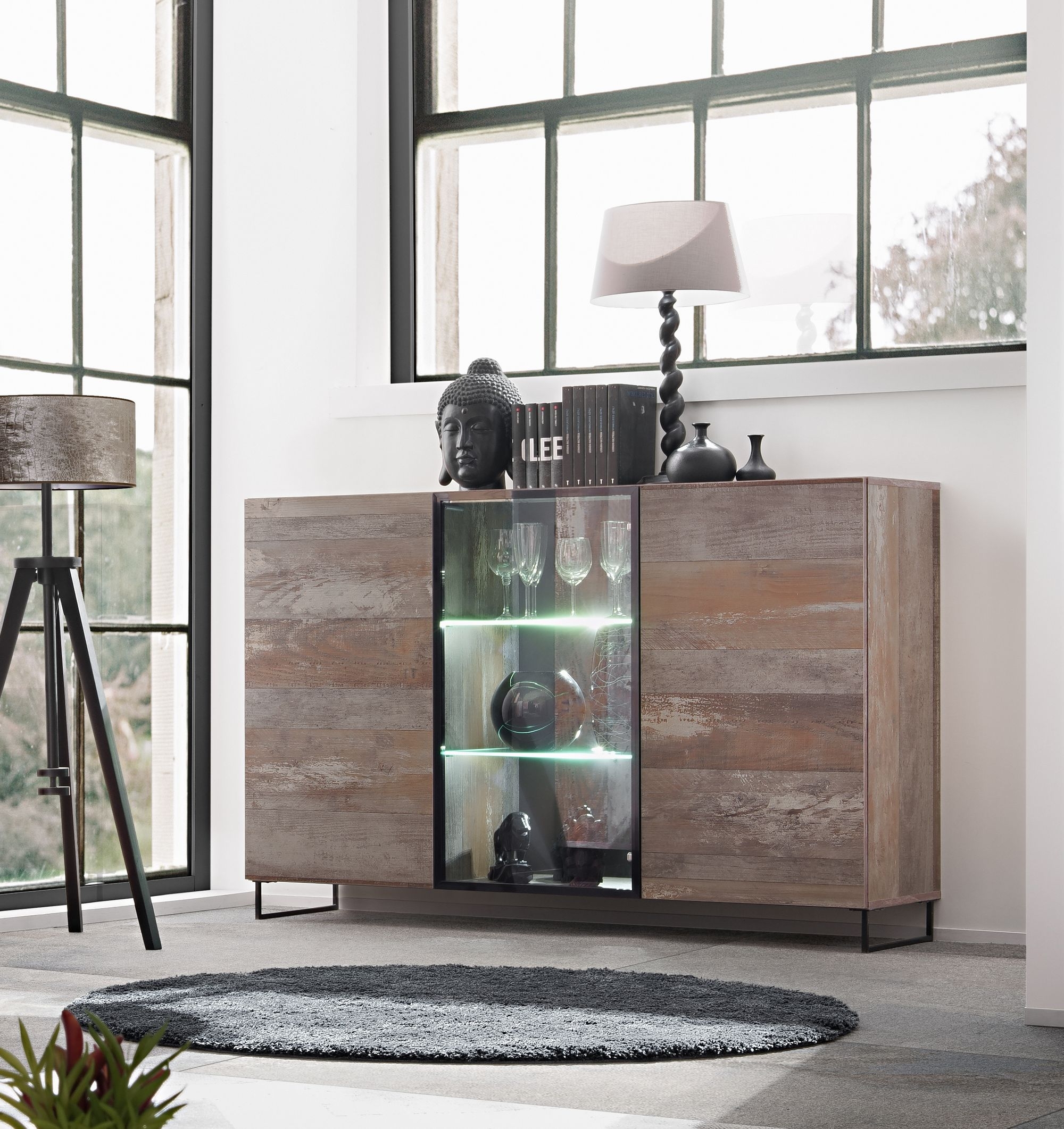 Ranch 59" Storage Cabinet with LED