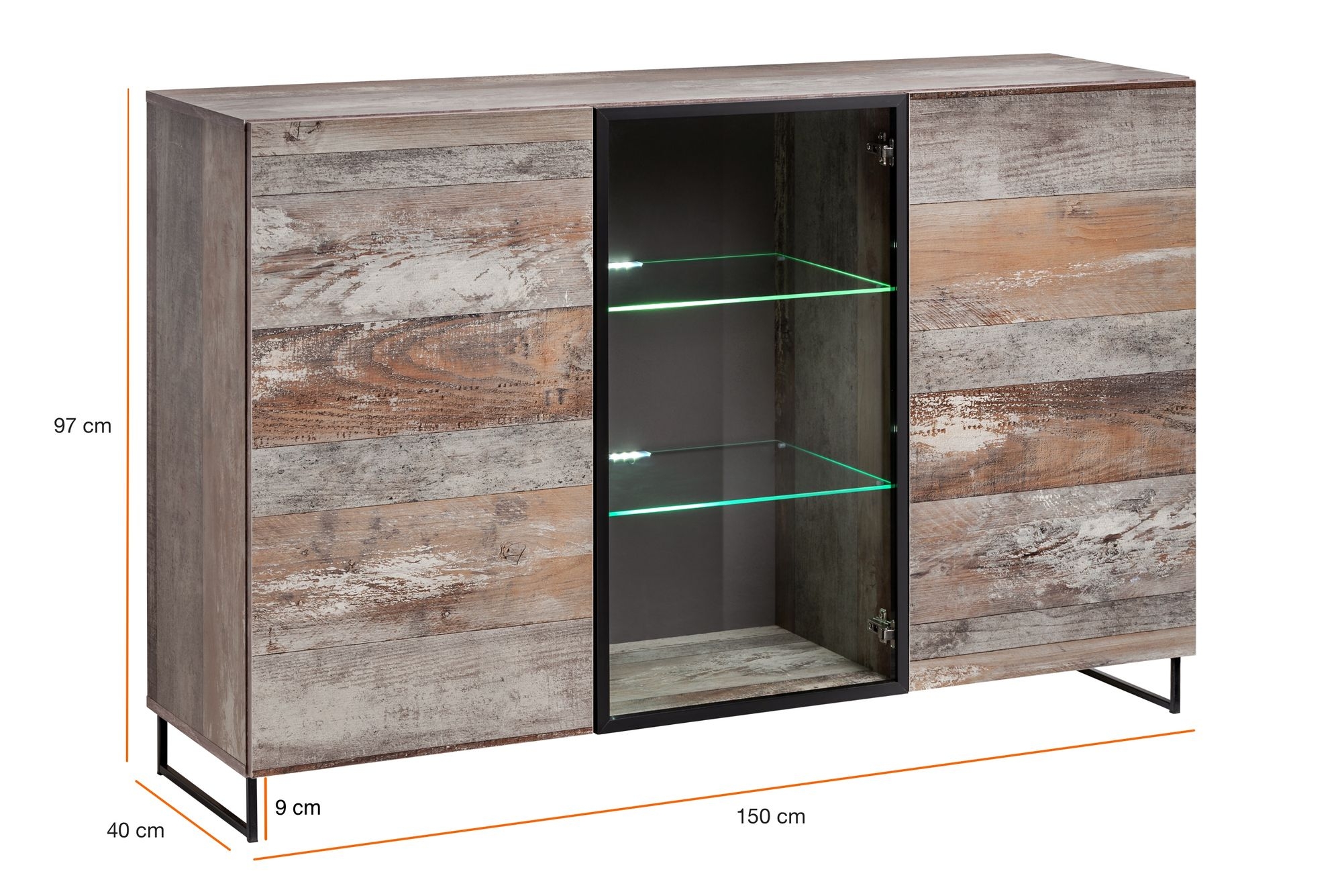 Ranch 59" Storage Cabinet with LED