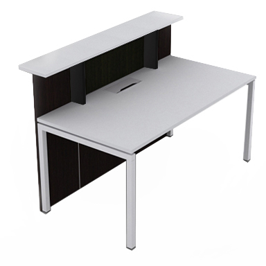 NARBUTAS Nova W63" Small Straight Reception Desk Table