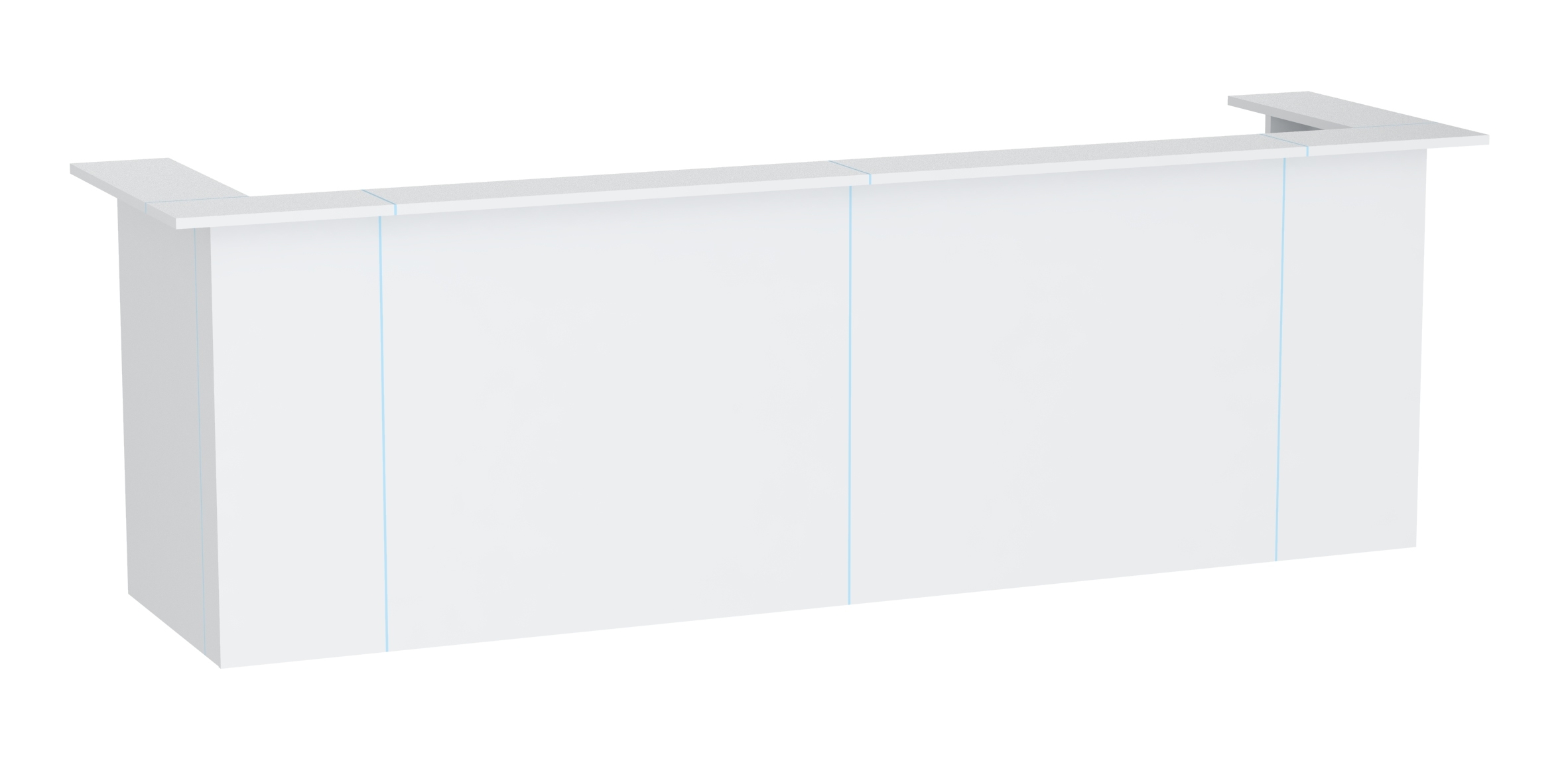 NARBUTAS Nova 137" Straight 2-Person Reception Desk