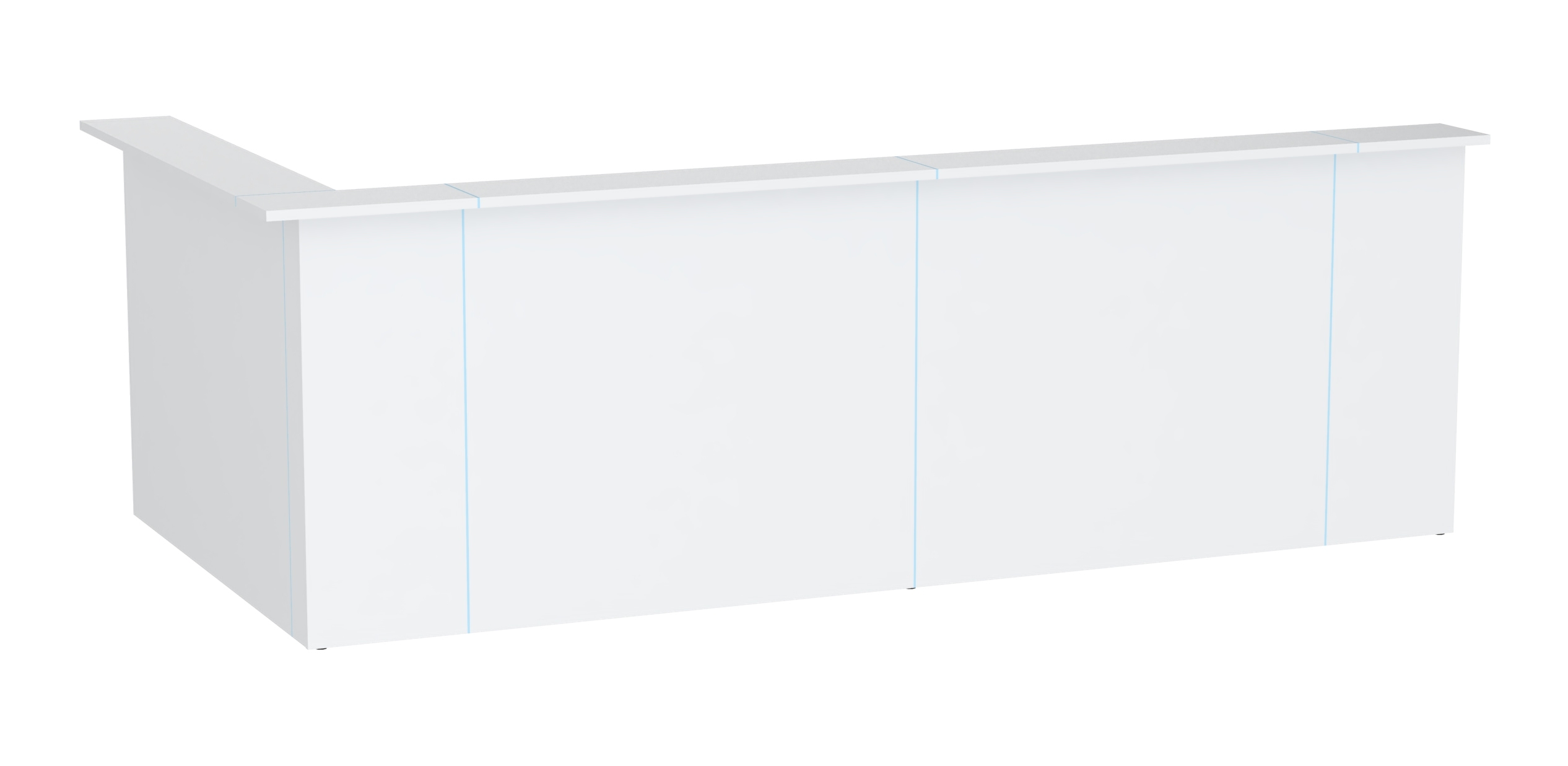 NARBUTAS Nova 131" L-Shaped 2-Person Reception Desk