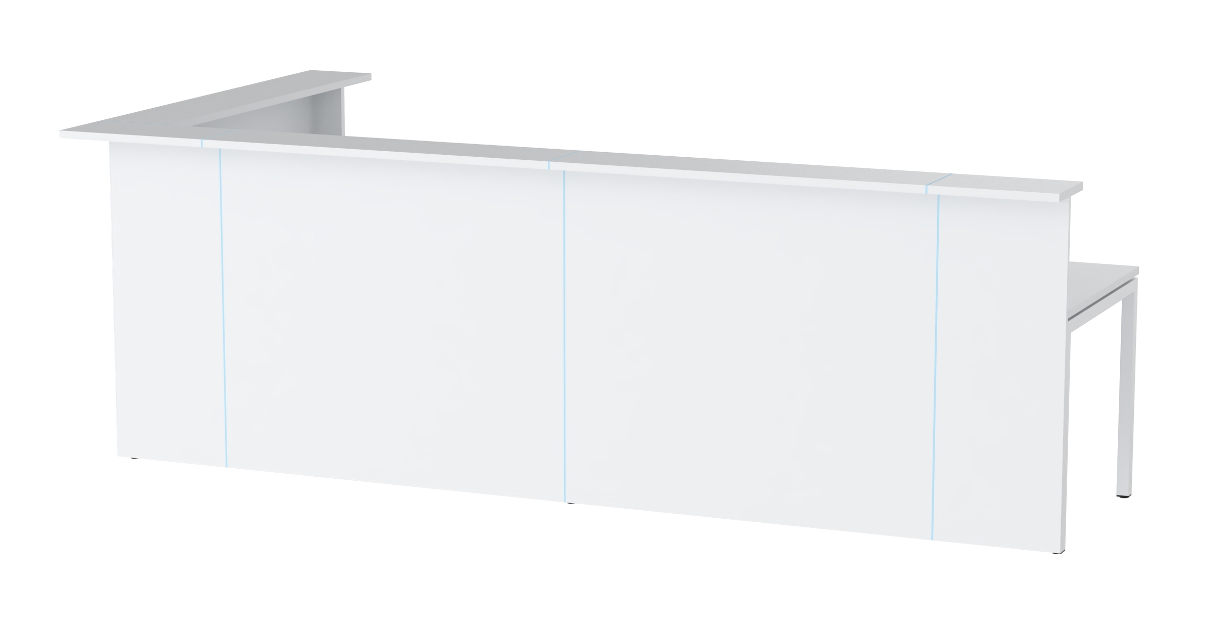 Nova 131" L-Shaped Reception Desk, Right Hand