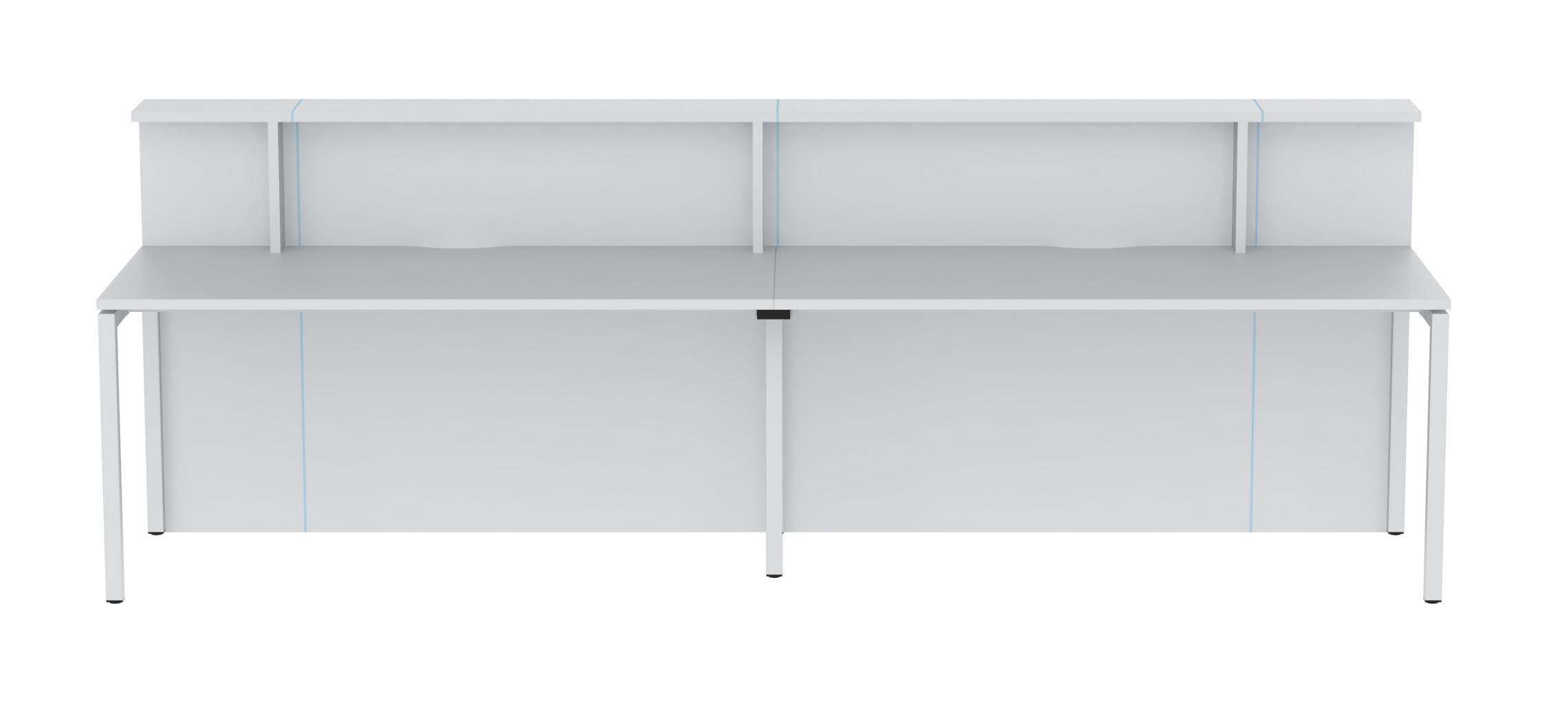 Nova 126" Straight 2 Person Reception Desk Storage