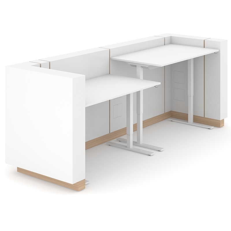 NARBUTAS ICE White Reception Unit Sit and Stand Table