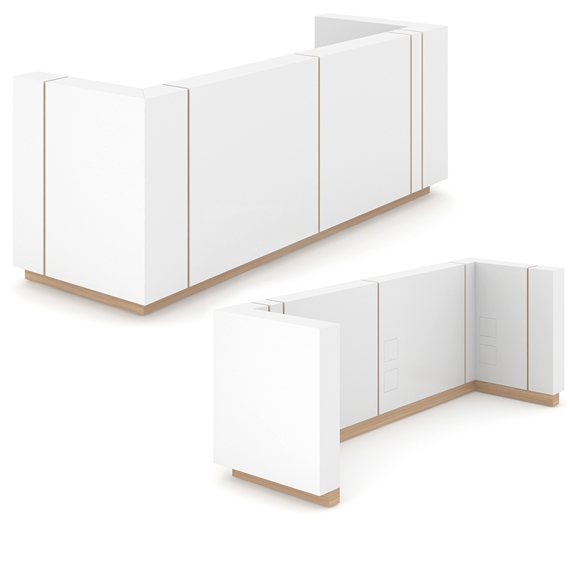 NARBUTAS ICE White 2 Working Places Reception Unit