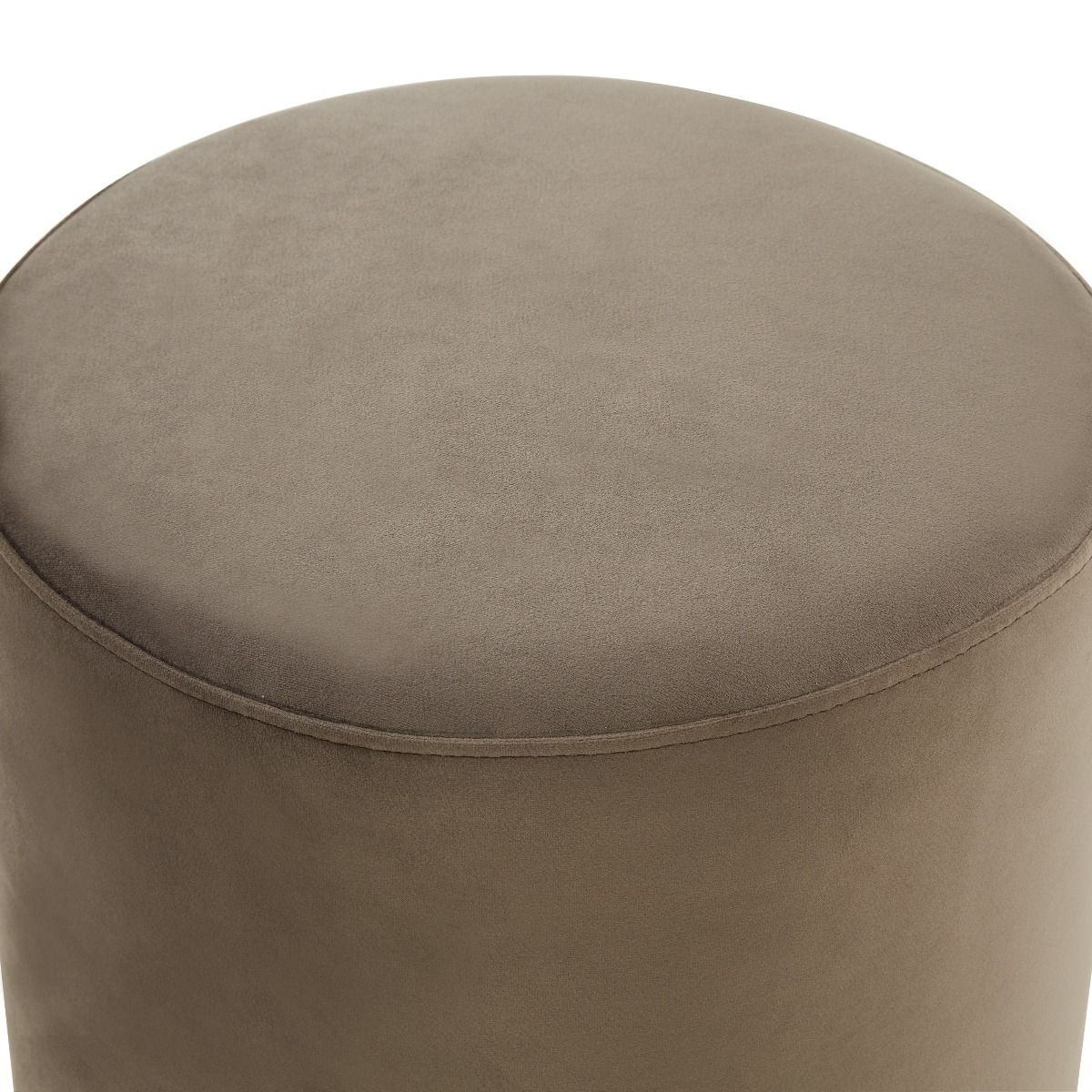 Remmey Round Velvet Ottoman