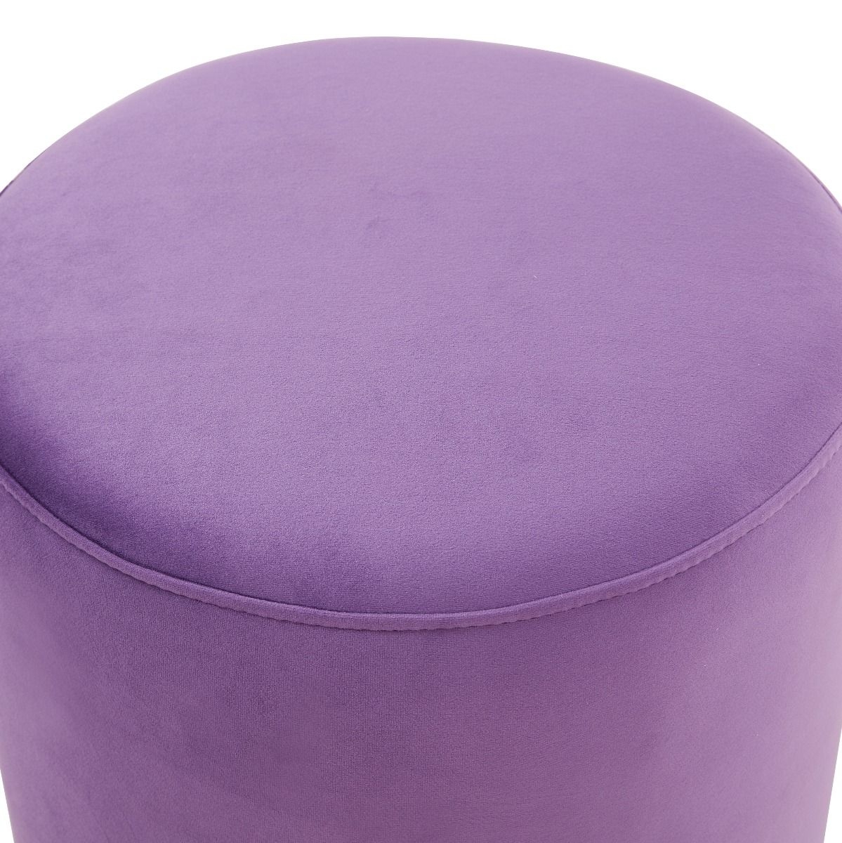 Remmey Round Velvet Ottoman