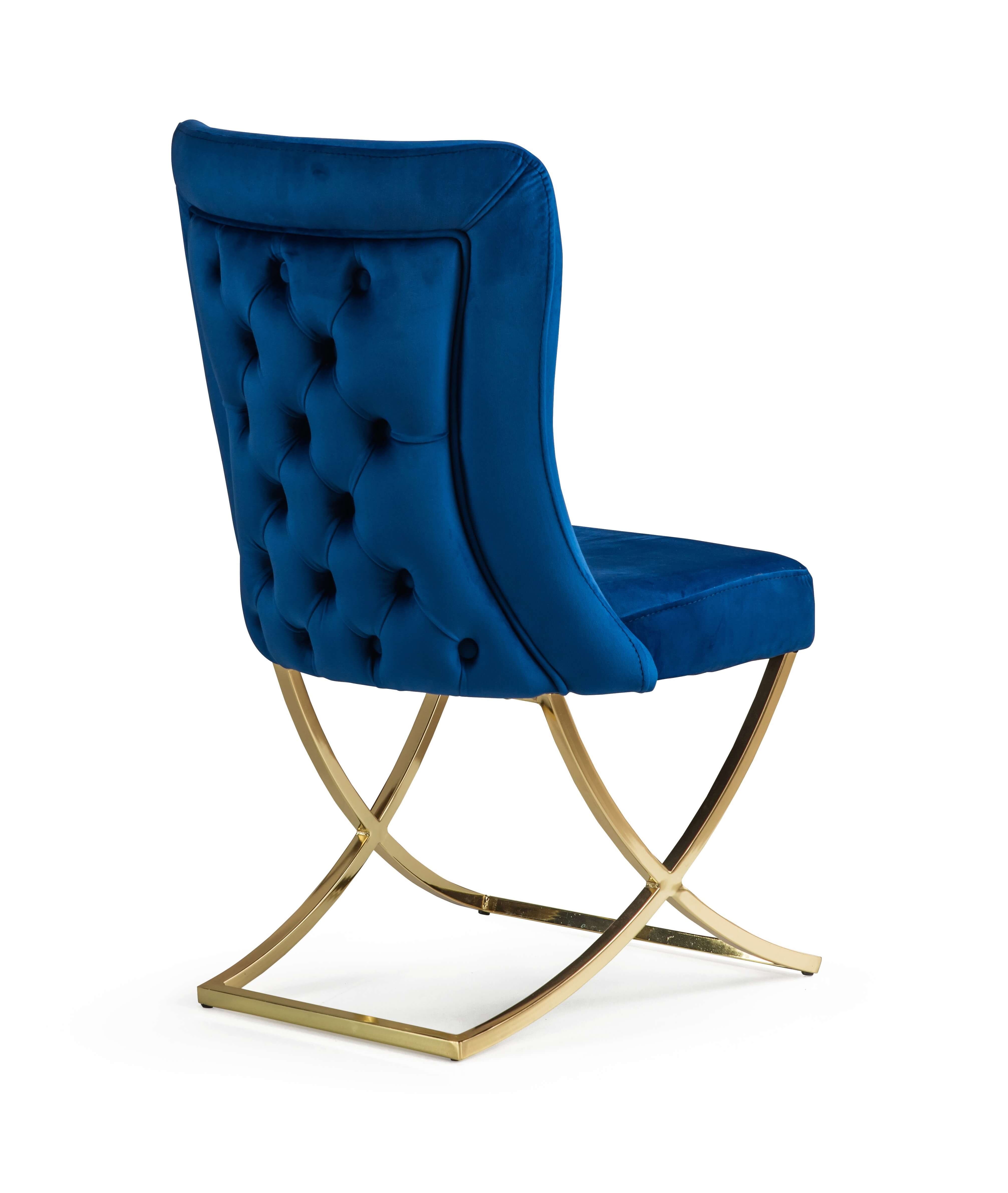 Royal Fabric Tufted Back Chair, Set of 2