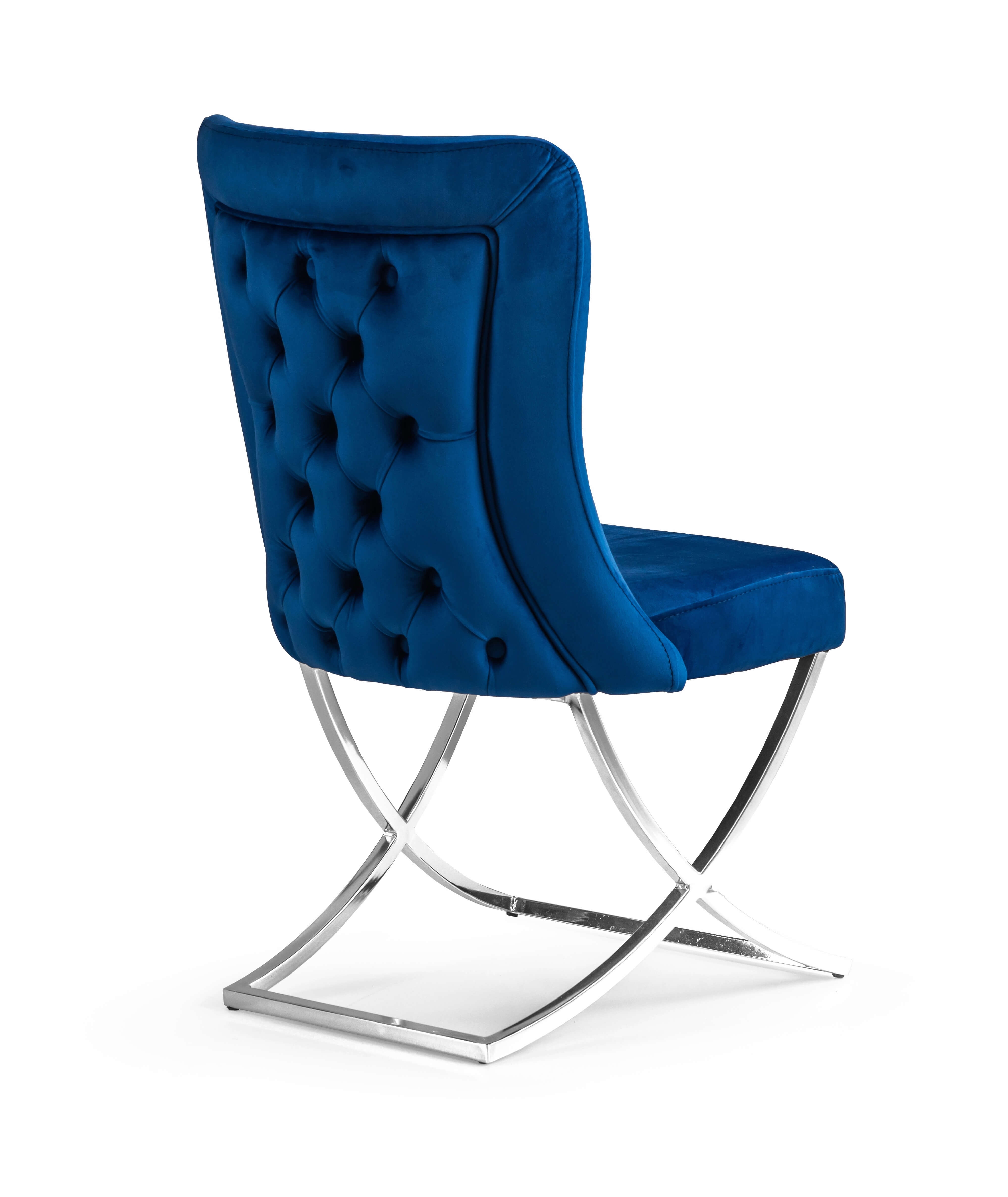 Royal Fabric Tufted Back Chair, Set of 2