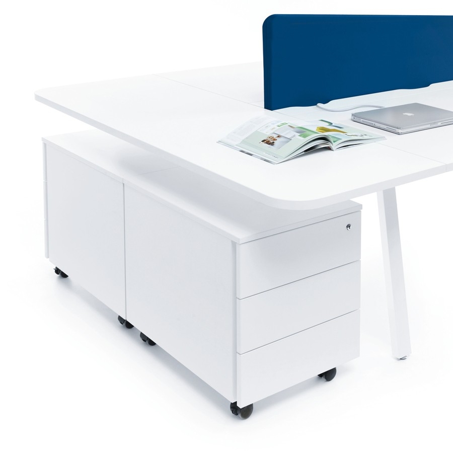 Standard Office Lockable Mobile Pedestal w/Drawers & Pencil Tray