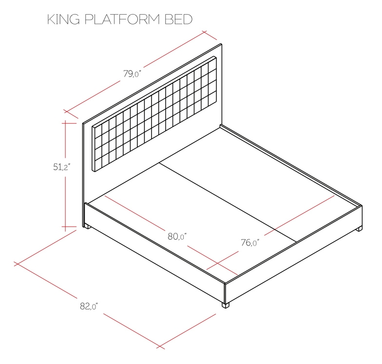 Roma Bonded Leather LED Platform Bedroom Set
