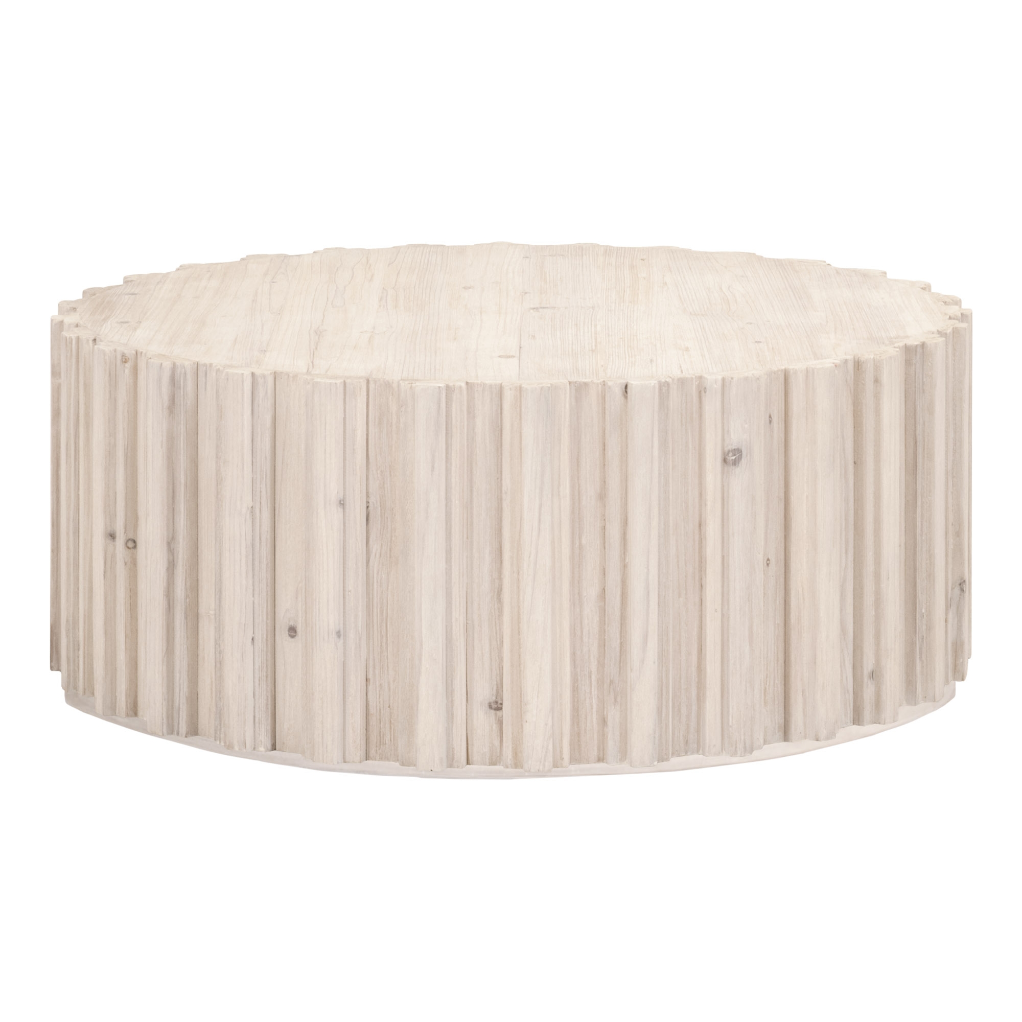 Roma Reclaimed Pine Wood Round Coffee Table