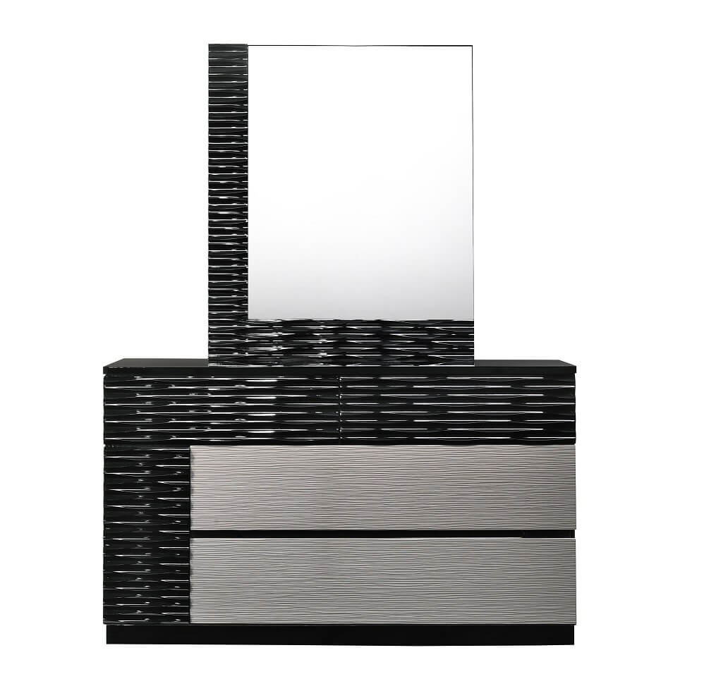 Roma Modern Lacquer Dresser with Mirror