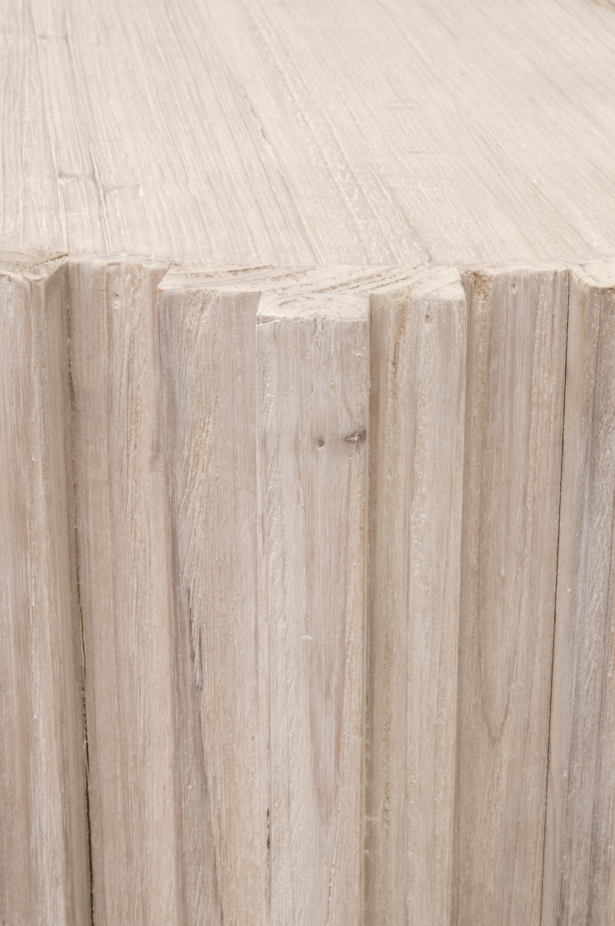 Roma Reclaimed Pine Wood Round End Table