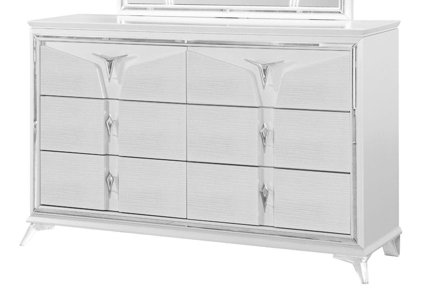 Romo Wood Double Dresser w/6 Drawers