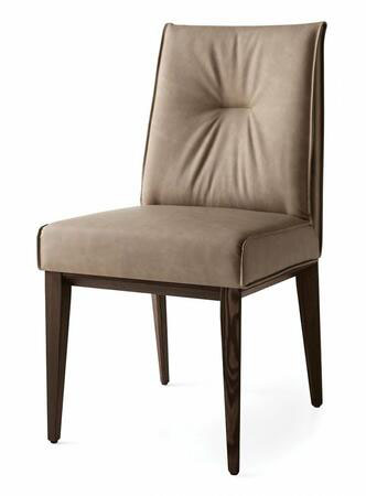 Romy Fabric/Wood Customizable Dining Chair