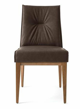 Romy Fabric/Wood Customizable Dining Chair
