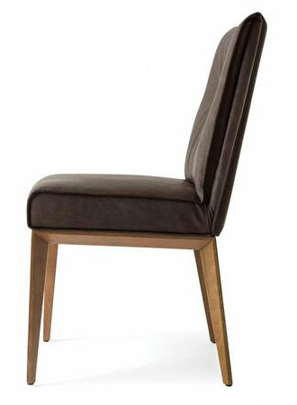 Romy Fabric/Wood Customizable Dining Chair