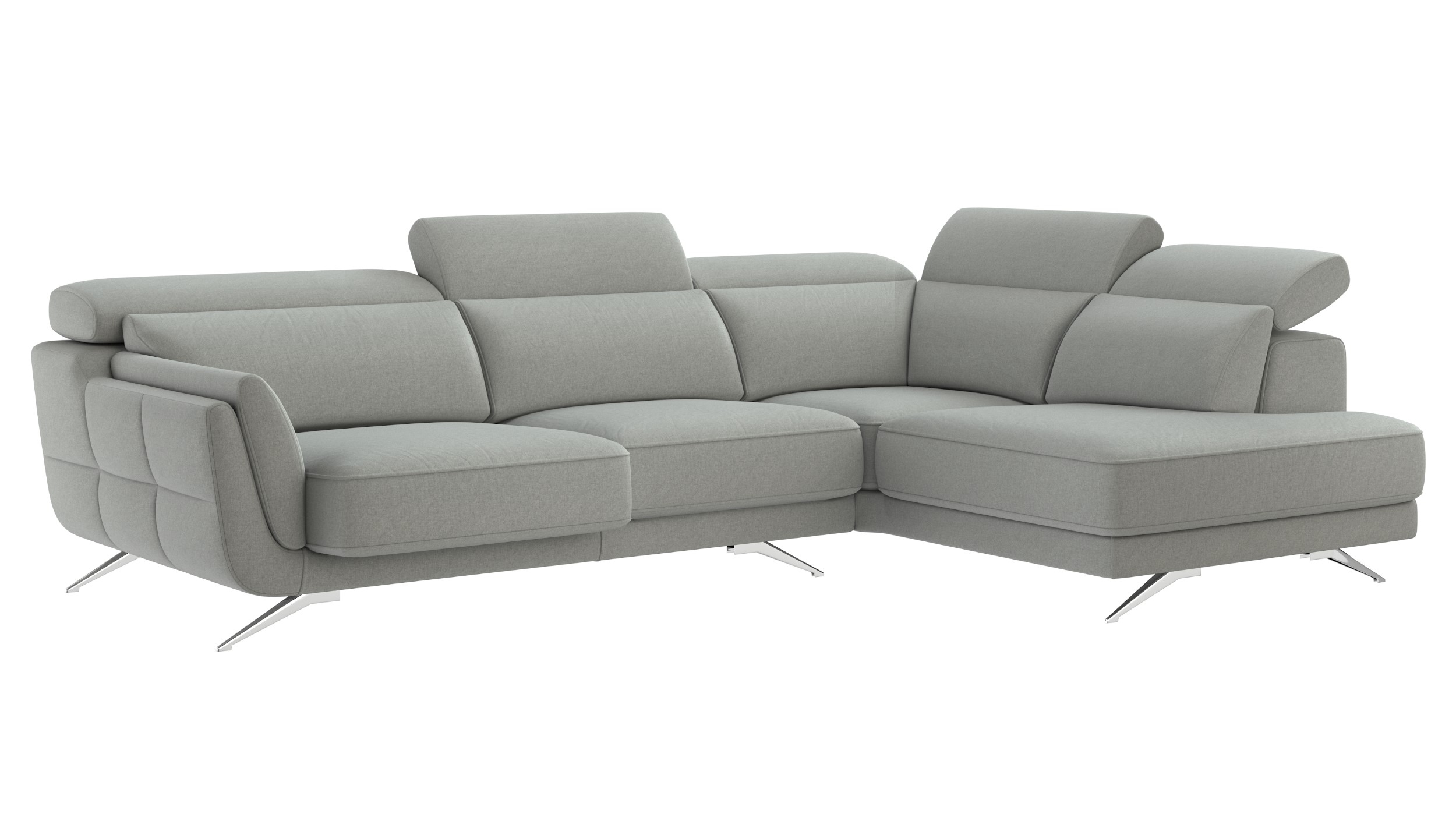 Ronda Polyester Fabric Right Arm Chaise Facing Sectional Sofa