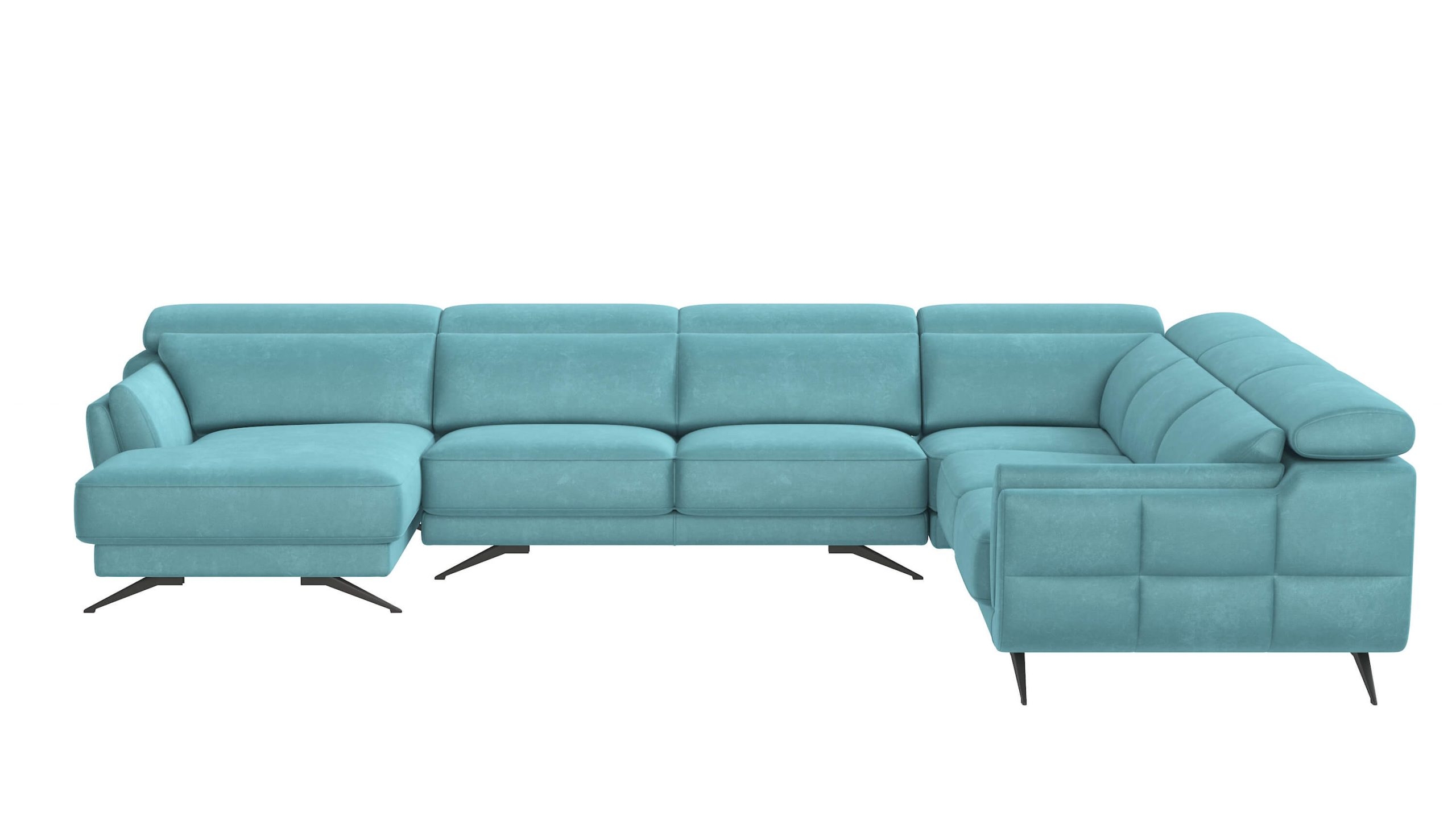 Ronda Fabric L-Shaped Left Arm Chaise Facing Sectional Sofa