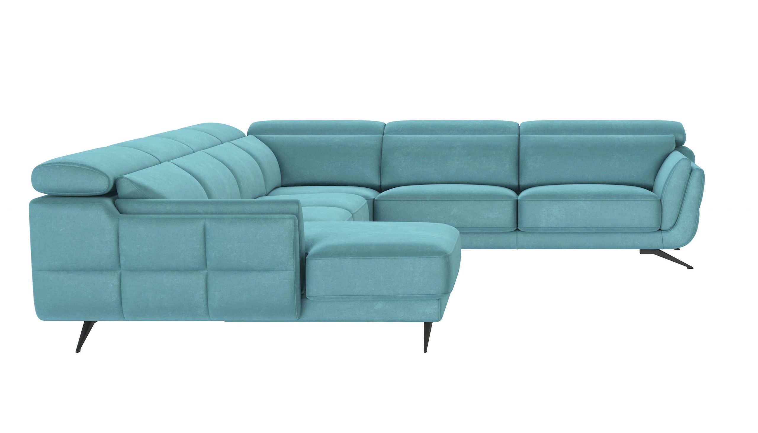 Ronda Fabric L-Shaped Left Arm Chaise Facing Sectional Sofa