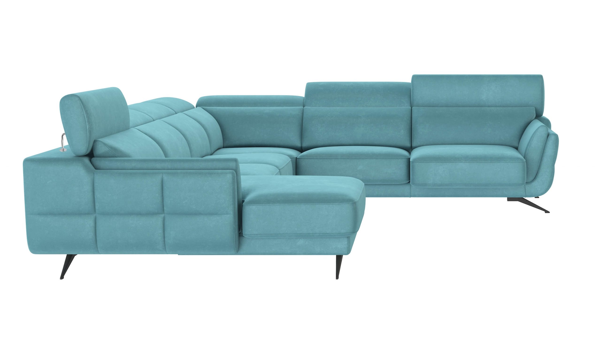Ronda Fabric L-Shaped Left Arm Chaise Facing Sectional Sofa