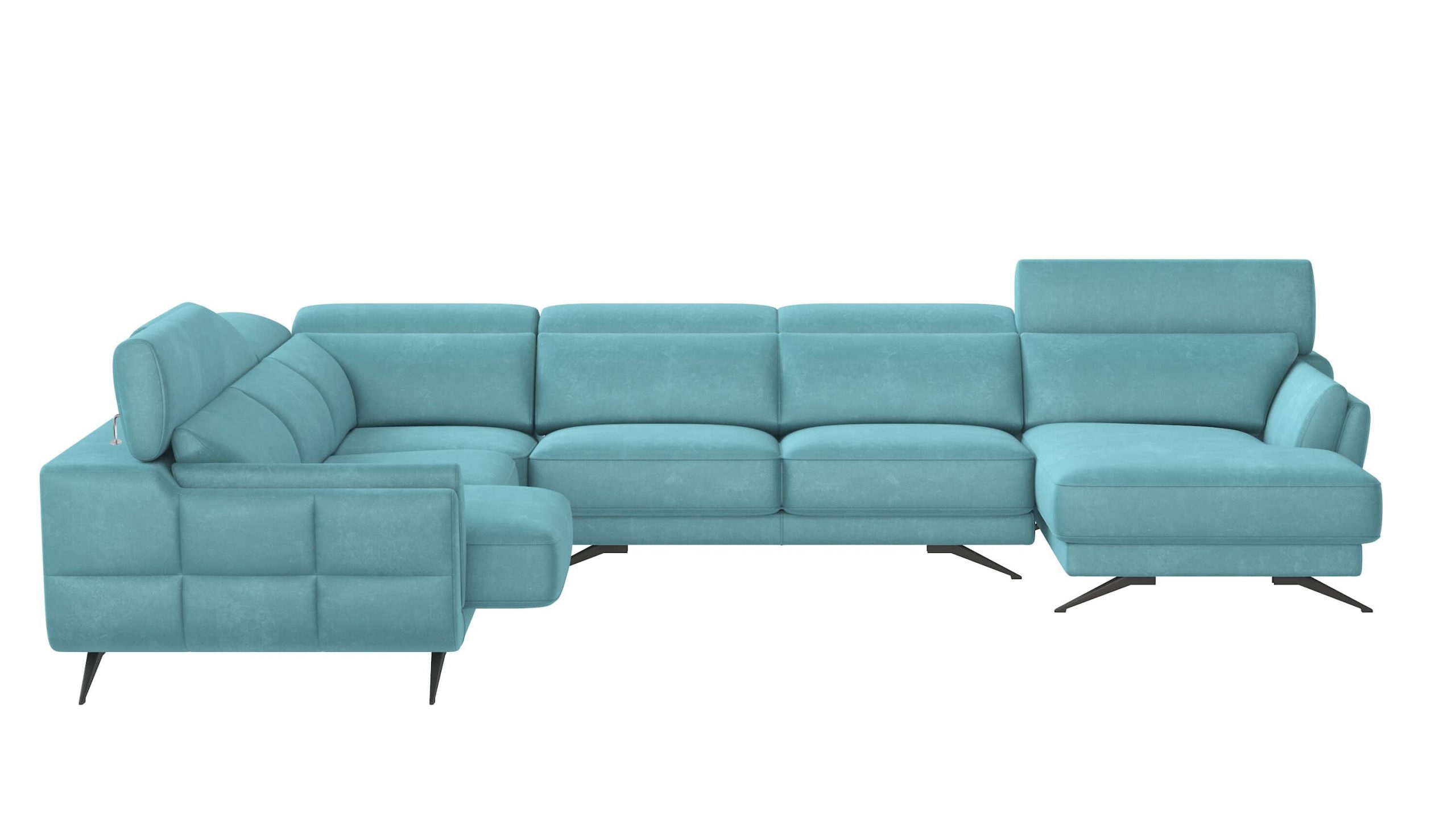 Ronda Polyester Fabric L-Shaped Customizable Sectional Sofa